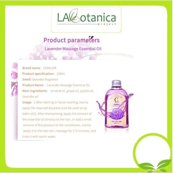 Cokelife Massage Oil Lavender & Olive Oil Minyak Pijat Natural 130 ML Melembabkan Kulit Massage Oil - Gambar 5
